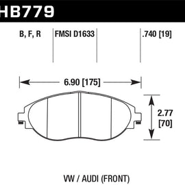 Hawk 2016 Audi S3 DTC-60 Front Brake Pads