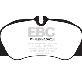 EBC 09-12 Porsche 911 (997) (Cast Iron Rotor only) 3.6 Carrera 2 Yellowstuff Front Brake Pads