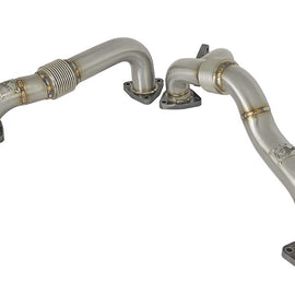 aFe Twisted Steel Header Up-Pipe 08-10 Ford Diesel Trucks V8-6.4L (td)