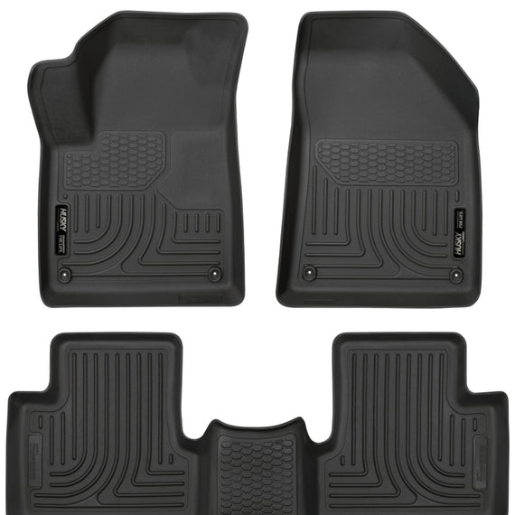 Husky Liners 15-22 Jeep Cherokee WeatherBeater Combo Black Floor Liners