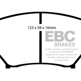 EBC 01-03 Mazda Miata MX5 1.8 (Sports Suspension) Yellowstuff Front Brake Pads