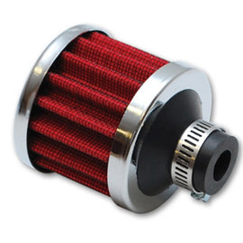 Vibrant Crankcase Breath Filter w/ Chrome Cap 2 1/8in 55mm Cone ODx2 5/8in 68mm Tallx1in 25mm in ID