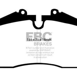 EBC 96-98 Porsche 911 (993) 3.6 Carrera 4S Yellowstuff Rear Brake Pads