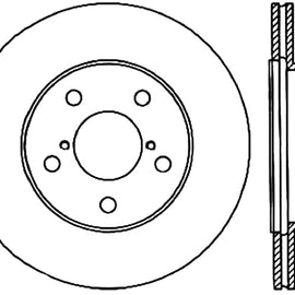 StopTech 05-07 Subaru Impreza WRX/STi Slotted & Drilled Left Rear Rotor