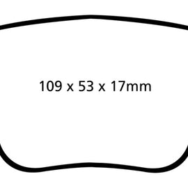 EBC 10-13 Audi A3 2.0 Turbo (Bosch rear caliper) Redstuff Rear Brake Pads
