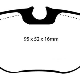 EBC 99-03 Land Rover Discovery (Series 2) 4.0 Greenstuff Rear Brake Pads