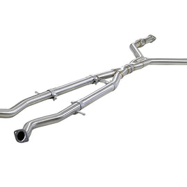 aFe Takeda 2.5in to 3in 304 SS Y-Pipe Exhaust System 16-18 Infiniti Q50/Q60 V6-3.0L (tt)