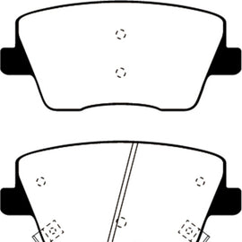 EBC 2019+ Hyundai Veloster (2nd Gen) 2.0L Turbo N Redstuff Rear Brake Pads