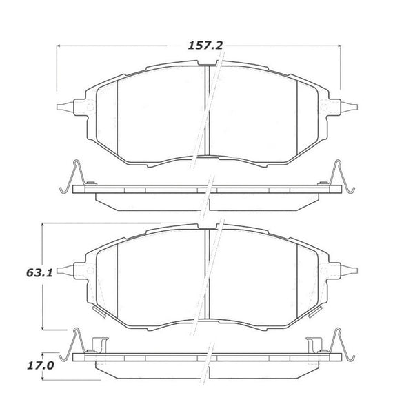 StopTech Street Touring 05-08 Legacy 2.5 GT Front Brake Pads