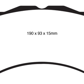 EBC 16+ Cadillac ATS-V 3.6 Twin Turbo Yellowstuff Front Brake Pads