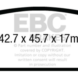 EBC 15+ Cadillac Escalade 6.2 2WD Ultimax2 Rear Brake Pads