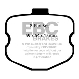 EBC 10-13 Chevrolet Corvette (C6) 6.2 Grand Sport Redstuff Front Brake Pads