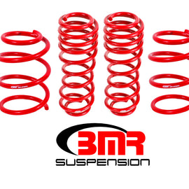 BMR 05-14 S197 Mustang GT Handling Version Lowering Springs (Set Of 4) - Red