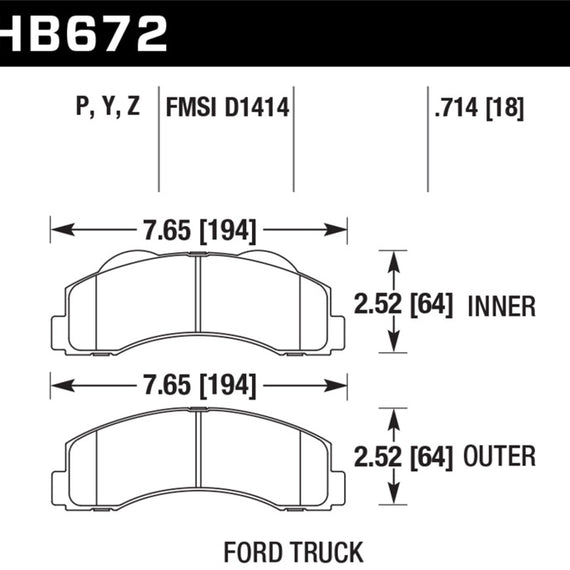 Hawk 10-11 Ford Expedition/F-150 SVT Raptor / 10-11 F-150 Front Street Brake Pad