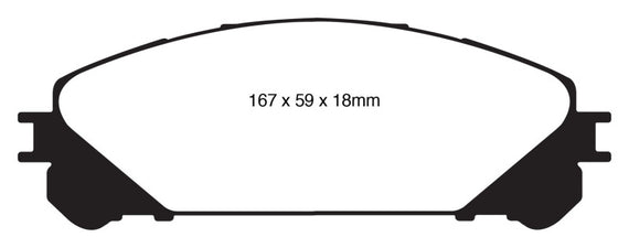 EBC 10+ Lexus RX350 3.5 (Japan) Greenstuff Front Brake Pads