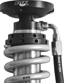 Fox 05+ Tacoma w/UCA 2.5 Factory Series 4.94in. Remote Res. Coilover Set / Mid-Travel - Black/Zinc