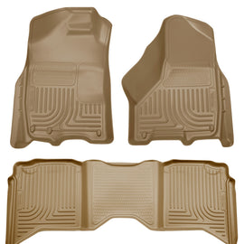 Husky Liners 2012 Dodge Ram 1500/2500/3500 Crew Cab WeatherBeater Combo Tan Floor Liners