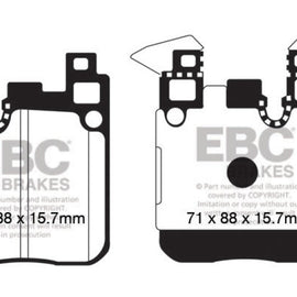 EBC 14+ BMW 228 Coupe 2.0 Turbo Brembo calipers Ultimax2 Rear Brake Pads