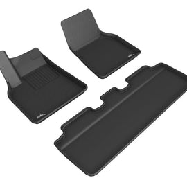 3D MAXpider 21-22 Tesla Model Y 1st & 2nd Row Floormats - Black