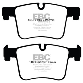 EBC 11+ BMW X3 2.0 Turbo (F25) Ultimax2 Front Brake Pads