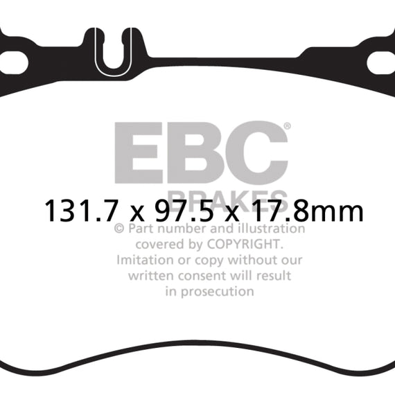 EBC 14+ Mercedes-Benz S550 4.7 Twin Turbo AMG Sport Pkg Redstuff Front Brake Pads