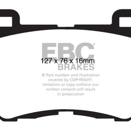EBC 08-13 Infiniti FX50 5.0 Yellowstuff Front Brake Pads