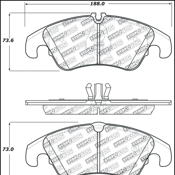 StopTech Performance 08-10 Audi A5 / 10 S4 / 09-10 Audi A4 (except Quattro) Front Brake Pads