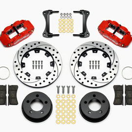 Wilwood Narrow Superlite 4R Front Kit 12.19in Drilled Red 87-89 Jeep YJ