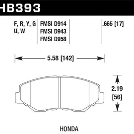 Hawk 13-15 Honda Civic Si DTC-60 Front Race Brake Pads