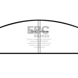 EBC 13-14 Chrysler 200 3.6 Redstuff Front Brake Pads