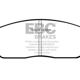 EBC 05-10 Ford Mustang 4.0 Bluestuff Front Brake Pads