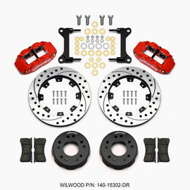 Wilwood Narrow Superlite 6R Front Kit 12.19in Drilled Red 63-87 C10 w/ Wilwood Pro Spindles