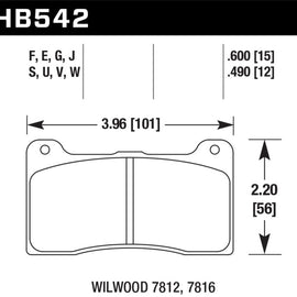 Hawk Wilwood 7812 HP+ Race Brake Pads