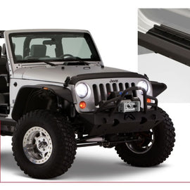 Bushwacker 07-18 Jeep Wrangler Trail Armor Rocker Panel and Sill Plate Cover - Black