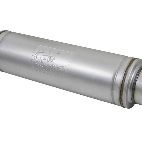 aFe ATLAS Aluminized Steel Muffler 5in Center/Center 24in L x 7in Diameter - Round Body