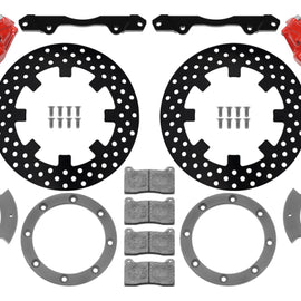 Wilwood 17-21 Can-Am X3RS Red 6-Piston Front Kit 11.25in - Drilled Rotors