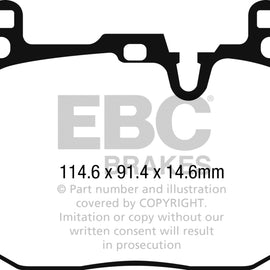 EBC 2015+ Mini Cooper John Cooper Works Redstuff Front Brake Pads