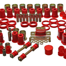 Energy Suspension 66-72 Oldsmobile Cutlass/442/F-85/Europa Red Hyper-flex Master Bushing Set