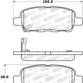 StopTech Sport Performance 10-17 Nissan 370Z Rear Brake Pads