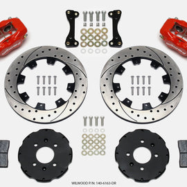 Wilwood Forged Dynalite Front Hat Kit 12.19in Drilled Red 94-01 Honda/Acura w/262mm Disc