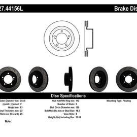 StopTech 07-09 Toyota Tundra / 08-09 Toyota Sequoia Front Left Slotted & Drilled Rotor