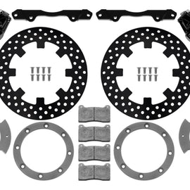 Wilwood 17-21 Can-Am X3RS Black 6-Piston Front Kit 11.25in - Drilled Rotors