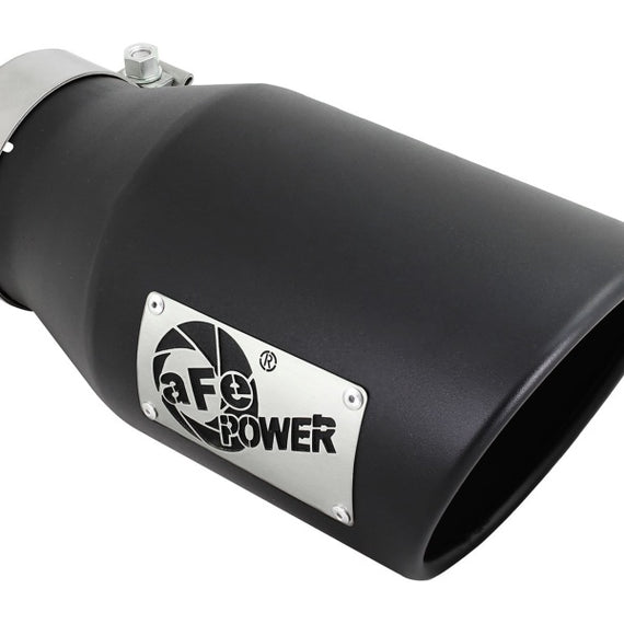 aFe Diesel Exhaust Tip Bolt On Black 4in Inlex x 6in Outlet x 12in