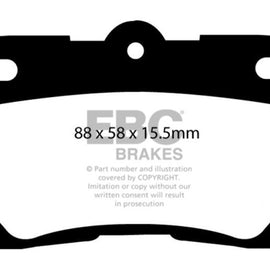 EBC 06-07 Lexus GS300 3.0 Yellowstuff Rear Brake Pads