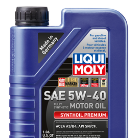 LIQUI MOLY 1L Synthoil Premium Motor Oil SAE 5W40