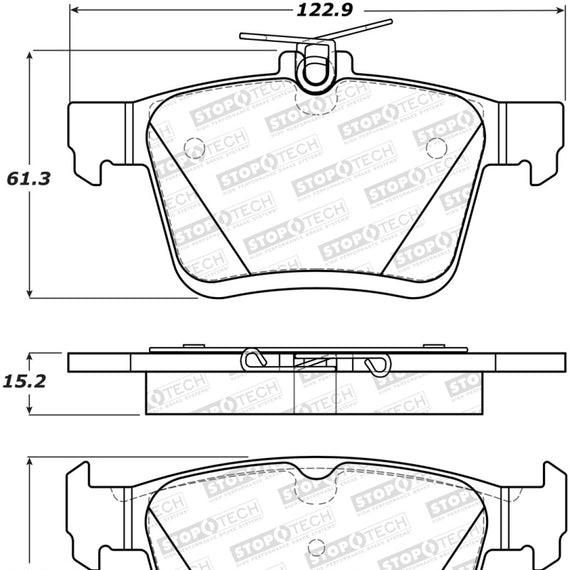 StopTech 2014 Acura TSX Sport Performance Rear Brake Pads