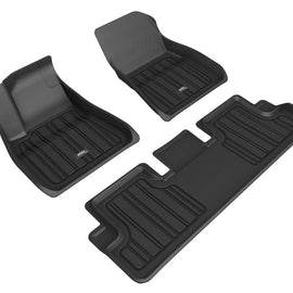 3D MAXpider 2020-2022 Tesla Model 3 Elitect 1st & 2nd Row Floormats - Black