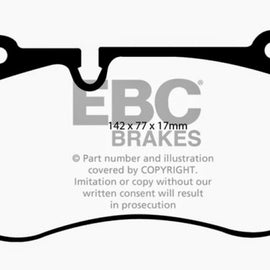 EBC 07-08 Mercedes-Benz CL550 5.5 Redstuff Front Brake Pads