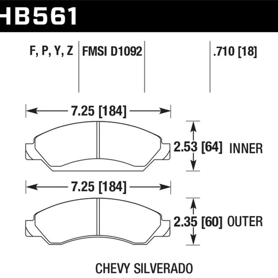 Hawk 07 Chevy Tahoe LTZ Front LTS Brake Pads