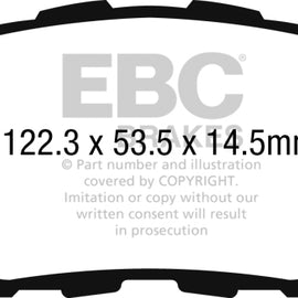 EBC 15-17 Mazda Miata MX-5 Redstuff Ceramic Low Dust Front Brake Pads